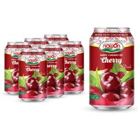 Goedkope groothandel frisdranken 330ml aluminium blikje natuurlijk kersen sap uit Vietnamese drankenfabrikant NON GMO fruitsappen Lage minimale bestelhoeveelheid