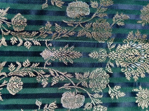 Tela brocada premium con toque metálico jacquard zari - Product Image 2