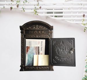 Boîte aux lettres postale fixe extérieure en métal robuste pour la collecte de courrier, avec unité d'accueil et points d'accès pour propriétés indiennes - Product Image 1