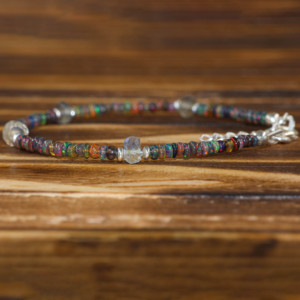 Dual Gemstone Beads <b>Bracelet</b> Natural Stone <b>Beaded</b> <b>Bracelet</b> Dainty Minimalist <b>Bracelet</b> Women Fashion Jewelry - Product Image 3