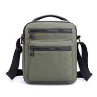 Tas Selempang Kanvas Kecil Navrit Creation untuk Pria dan Remaja Laki-laki - Tempat Kartu Ponsel, Dompet, Penutup Ritsleting, Semua Musim