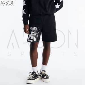 Shorts tricotés unisexe en coton doux, taille élastique, style streetwear décontracté, nouvelle collection tendance, vente chaude OEM ODM - Product Image 3