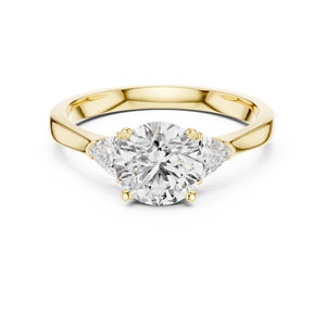Anillo de Compromiso de Tres Piedras con Moissanita Brillante Corte Carat, Oro Rosa, Plata de Ley 925, Piedra Lateral Trillón, Anillo de Boda de Lujo - Product Image 6