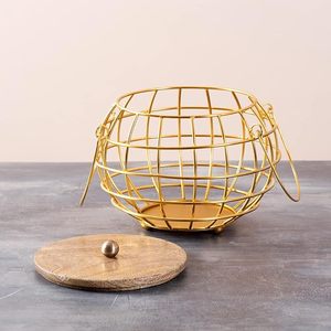 Cesta para Huevos de Alambre Metálico Estilo Rústico con Asa Ajustable, Ecológica, Tamaños S/M/L, Organizador Decorativo para Cocina - Product Image 5