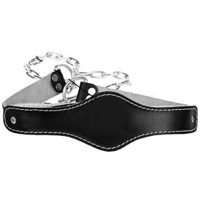 Durable Leather Head <b>Harness</b> for Neck Strength Training Powerlifting Gear Adjustable Head Strap with Steel Chain - Product Image 5