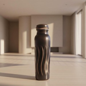 Copper Water Bottle With Lid Vintage Design Portable <b>Drinkware</b> Home Use - Product Image 5