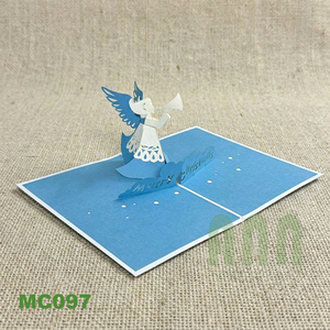 ANN HANDICRAFT Vietnam Cartes de vœux de Noël en papier 3D découpées au laser sur mesure, invitations d'anniversaire pop-up - Product Image 3