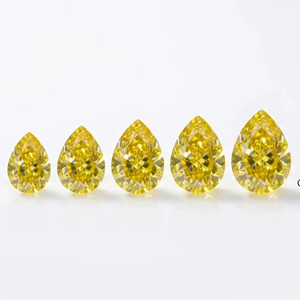 RCK Global Wholesale Yellow Pear Lab Diamond 0.50ct-1.00ct VVS VS Loose CVD Diamond <b>Matched</b> Pairs for Statement Earrings Supply - Product Image 3