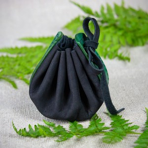 Bolsa Plegable de Cuero PU para Dados, Estuche de Almacenamiento para Juegos de Rol DND, Bandeja para Dados con Cordón y Botón, Portátil para Joyas, Monedas y Llaves - Product Image 3