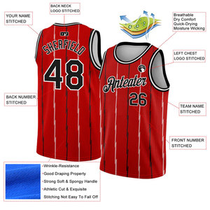 Camiseta de Baloncesto Personalizada Negra y Amarilla con Estampado Geométrico Sublimado, Elástica en Cuatro Direcciones, Unisex, Sin Mangas, Transpirable, Corte Regular - Product Image 5