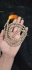 Collier Mala en hématite dorée naturelle fait main, perles rondes, 108 perles pour la méditation spirituelle, vente en gros - Product Image 3