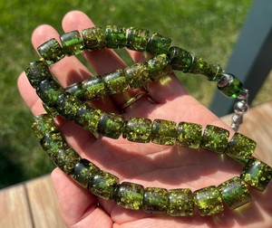 Elegant Green Resin <b>Angel</b>-style Tasbih Shimmering Gold Flakes Handcrafted Eco-Friendly for Smooth Zikr Best <b>Gift</b> for Muslims - Product Image 1