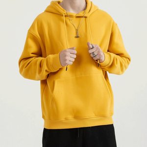 Solid Color Thickened Fleece Hoodie 360 Gsm Oversize Cotton <b>Fabric</b> Hoodie Men'S and Women'S Comfortable Colors Hoodies - Product Image 2