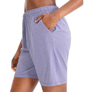 Pantalones Cortos Deportivos para Mujer al Por Mayor, con Logotipo Personalizado, Cintura Alta, Ajustados, Transpirables, 100% Algodón, Casuales de Verano, con Cintura Elástica - Product Image 5