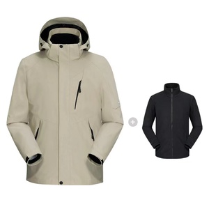 MANWA Men's Hooded Waterproof Bomber <b>Jacket</b> Light Blue <b>Black</b> <b>Fleece</b> Inner Layer Cotton Filled Sporty Winter Wear Zipper Closure - Product Image 5