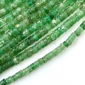 AAA Green Strawberry Quartz Heishi Beads 5MM Smooth Strawberry Quartz Gemstone Beads Strand For Jewelry Making Wholesale Bulk - Product Image 6
