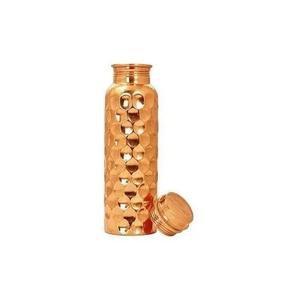 Botella de Agua de Viaje Clásica de Cobre Ecológica Hecha a Mano de Primera Calidad Bold Blossom con Tapa |   Regalo de Aislamiento Térmico Reutilizable de 24 Horas - Product Image 1