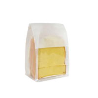 Sachet d'emballage alimentaire transparent imprimé sur mesure, direct usine, avec fenêtre, fermeture éclair coulissante et pochette autoportante pour pain, toasts, produits de boulangerie et snacks
