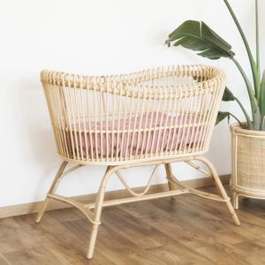 Lit bébé en rotin, très vendu, essentiel pour les bébés, berceau en matériaux naturels pour les tout-petits - Product Image 6