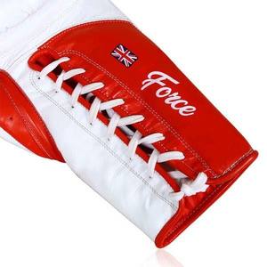 Guantes de Boxeo Profesionales de Cuero Genuino con Logotipo Personalizado, 10oz 12oz 14oz 16oz, con Cordones, para Entrenamiento, Sparring, Muay Thai, Competencia - Product Image 5