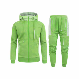 Survêtements pour hommes confortables, solides, décontractés, respirants, avec fermeture éclair, légers, à capuche, en polaire, pour la course hivernale, vente en gros - Product Image 1