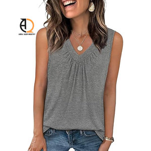 เสื้อกล้ามผู้หญิงลำลองผ้าฝ้ายแขนกุด - Product Image 3