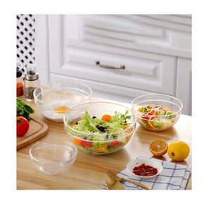 Antique Design <b>Acrylic</b> Transparent Salad Server Bowl For Dinnerware Organizer Decorative Bowl At Lowest Price - Product Image 4