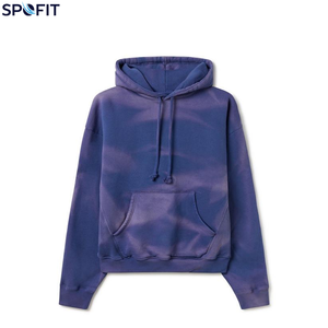 Vintage Acid Washed <b>Zip</b> <b>Up</b> Men Hoodie Loose Fit Heavyweight Breathable Printed Fleece Pullover Sweatshirt for Winter - Product Image 6