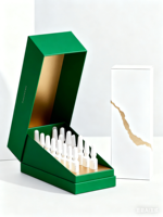 Boîtes cadeaux de luxe en carton gaufré recyclable Gymic avec éponge, matériaux recyclés pour parfum pour homme, poudre libre, crème pour les yeux, vernis à ongles