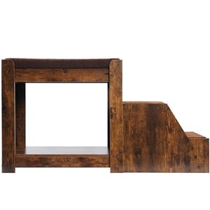 Letto a castello multi-livello per animali domestici con gradino rimovibile, postazione per finestra, cuscino per piattaforma e tappetino antigraffio per cani e gatti - Product Image 6