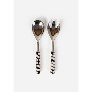 Juego de servidores de ensalada Elegance de acero inoxidable y latón con mango de hoja, artesanal, decorativo, para servir en el hogar, hoteles y eventos. - Product Image 6