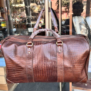 Sac de Voyage en Cuir de Luxe pour Hommes et Femmes - Sac de Week-end Grande Capacité Écologique Portable pour l'Exercice, les Activités de Plein Air et les Affaires - Product Image 1