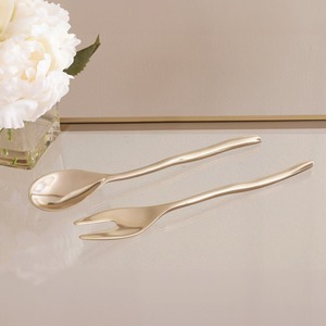 Handcrafted Decorative Metal Salad Server Spoon And Fork For Festive Occasions And Corporate Gifting Collection - Product Image 5