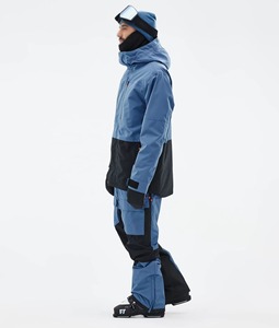 Traje de esquí y snowboard para hombre Monteec, impermeable, transpirable, color azul acero/negro, trajes de snowboard para hombre, chaqueta de esquí aislada. - Product Image 6