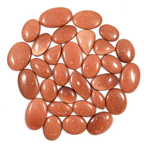 Lot de cabochons en pierre d'or naturel à dos plat et guérison lisse faits à la main semi-précieuse polie à la main Quartz prix de gros - Product Image 1