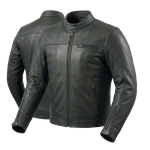 Black Canvas Leather Long <b>Thin</b> Hooded <b>Jacket</b> for Men Motorbike Biker Gear Casual Street Style <b>Waterproof</b> - Product Image 6