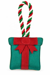 Juguete Masticable de Gamuza con Lazo Navideño Horsekraft para Perros y Gatos - Limpieza Dental, Entrenamiento, Regalos Ecuestres Festivos, Juguetes al por Mayor - Product Image 3