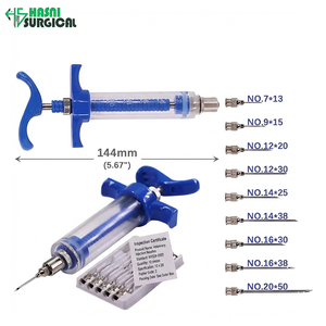 Jeringa veterinaria de acero inoxidable de grado médico y quirúrgico - Product Image 1