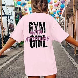 Camisetas divertidas para entrenamiento para mujer, camiseta gráfica extragrande para levantamiento de pesas, camisetas para chicas de gimnasio con actitud, camisetas para amantes del gimnasio - Product Image 3