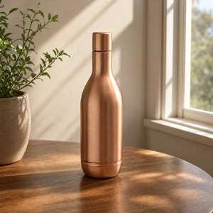 Elegant Rose Gold Copper Eco-Friendly <b>Water</b> <b>Bottle</b> Handcrafted Ayurvedic for <b>Daily</b> Hydration Yoga Wellness Reusable HASAN CRAFT - Product Image 3