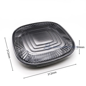 Barquettes alimentaires jetables carrées noires <span class=keywords><strong>de</strong></span> haute qualité, contenants <span class=keywords><strong>de</strong></span> qualité alimentaire pour la <span class=keywords><strong>conservation</strong></span> des aliments frais - Product Image 1