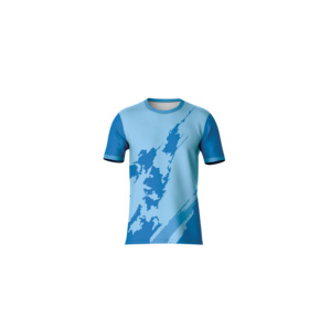 T-shirt personnalisé par sublimation 100 % polyester jersey, tissu vibrant entièrement imprimé, doux et respirant pour vêtements de sport, streetwear et promotions - Product Image 2