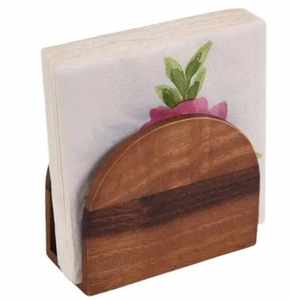 Caja de pañuelos y organizador decorativo de madera tallada, multifuncional, hecho a mano, ecológico, de madera de palisandro, para el hogar y la mesa del restaurante - Product Image 2