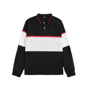 2025เสื้อยืดลายทางแขนยาวสำหรับเด็กวัยหัดเดินเสื้อยืดกอล์ฟสำหรับทุกเพศเสื้อพลัสไซส์ออกแบบได้ตามที่ต้องการ - Product Image 1