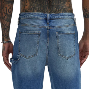 Pantalones Cortos de Mezclilla para Hombre, Estilo Vintage, Lavados, con Parches, Desgastados, con Dobladillo Deshilachado, Casuales, de Verano, hasta la Rodilla, Cinco Bolsillos, Estilo Urbano, de Secado Rápido - Product Image 4