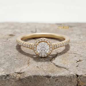 Anillo de Compromiso de Lujo en Plata 925 con Halo de Diamantes Cultivados en Laboratorio de 2.00 Ct Claridad VVS-VS, Anillo de Boda, Regalo, Anillo de Promesa - Product Image 2