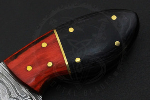 Couteau tactique en acier Damas avec étui, lame fixe pleine longueur, couteau de chasse de qualité supérieure, manche en G10 noir, couteau de camping - Product Image 4