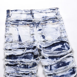 Jeans de Mezclilla Slim Fit Desgastados de Alta Calidad para Hombre, Transpirables, Personalizados, en Venta - Product Image 4