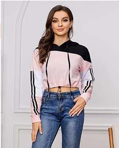 Sudadera con Capucha Corta para Mujer, Última Moda, Sudadera con Capucha para Entrenamiento, Ropa Deportiva al por Mayor - Product Image 2