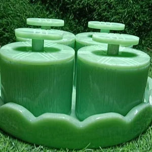 Universal Overseas UO-RJS-01 Eco-Friendly Stackable Handcrafted Classic Resin Jar <b>Set</b>-Heatable Tableware for Kitchen Use - Product Image 3